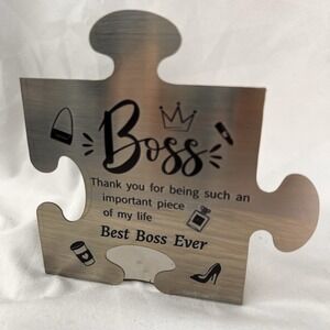 Best Boss Ever Puzzle Piece Gift for Boss Thank you…important piece of my life